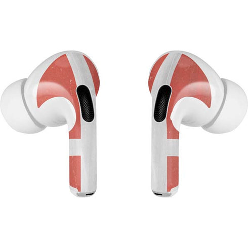 Denmark Flag Distressed AirPods Skins